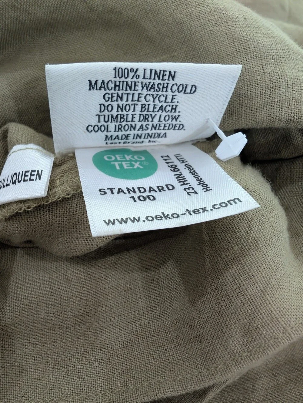 Quince 1 Piece European Linen Duvet Cover Full/Queen